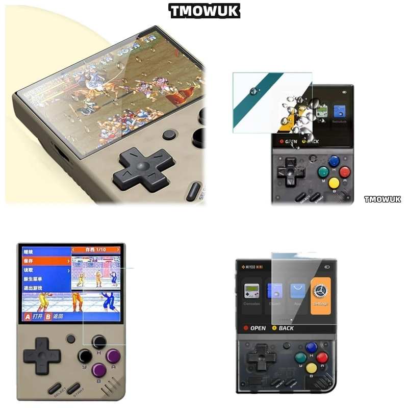 

For Miyoo Mini Plus Miyoo Mini V4 HD Tempered Glass Film Screen Protector Cover Game Console Protection Accessory