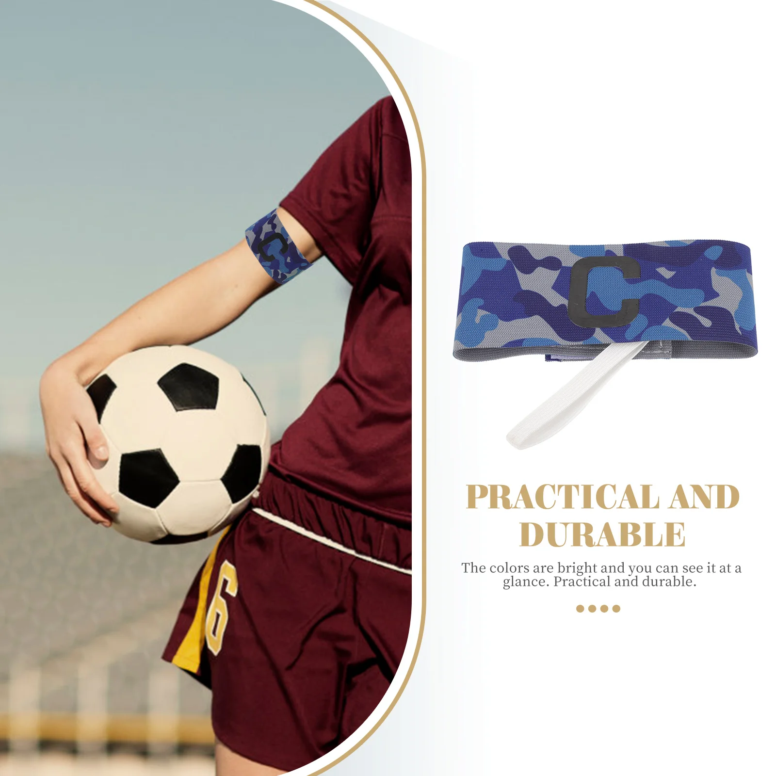 

3pcs Armb High density Nylon Adjustable for Long Sleeve Child Vice Armb Wrist Captain Soccer Badge Arm B