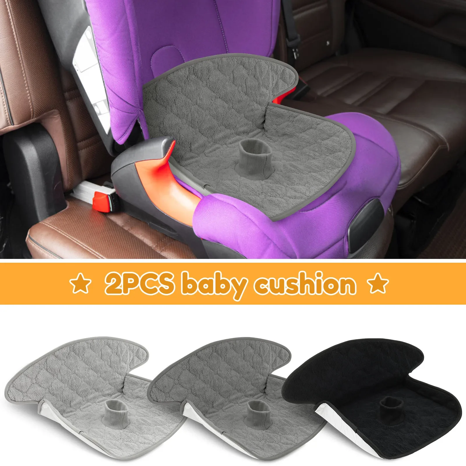 2 Pcs Baby Piddle Pad Polyester Toilet Training Piddle Pad Cover 4 Layer Leakproof Infant Car Seat Protector Stroller Seat Pad