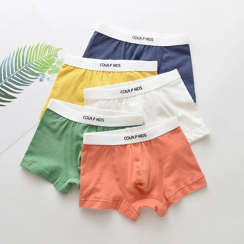 

Boys Underwear Children Panties Boys Cotton Boxer Shorts Kids Underwear for 2-16 Years 5 Pcs Cotton Panties