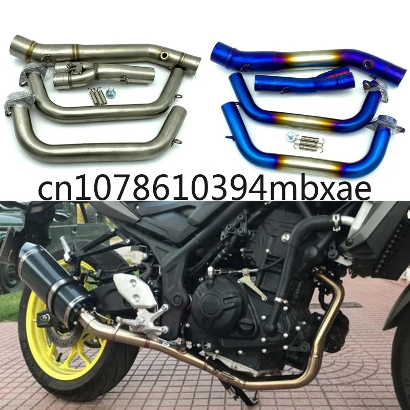 Motorcycle Exhaust Pipe Muffler Header Middle Link Pipe Slip Back For Yamaha R3 R25 MT03