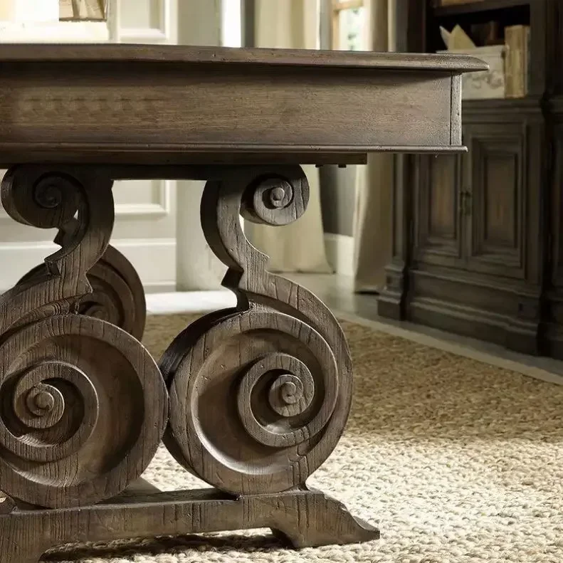 Customized furniture American high-end restaurant retro fashion table for 6 people