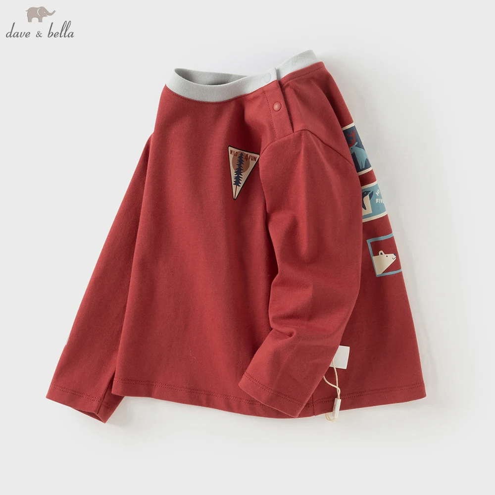 

Dave Bella Boys Long Sleeve T-Shirt Kids Cartoon Printed Autumn Spring T-shirt Tops Baby Cotton Casual Outdoor Clothes DB3252796