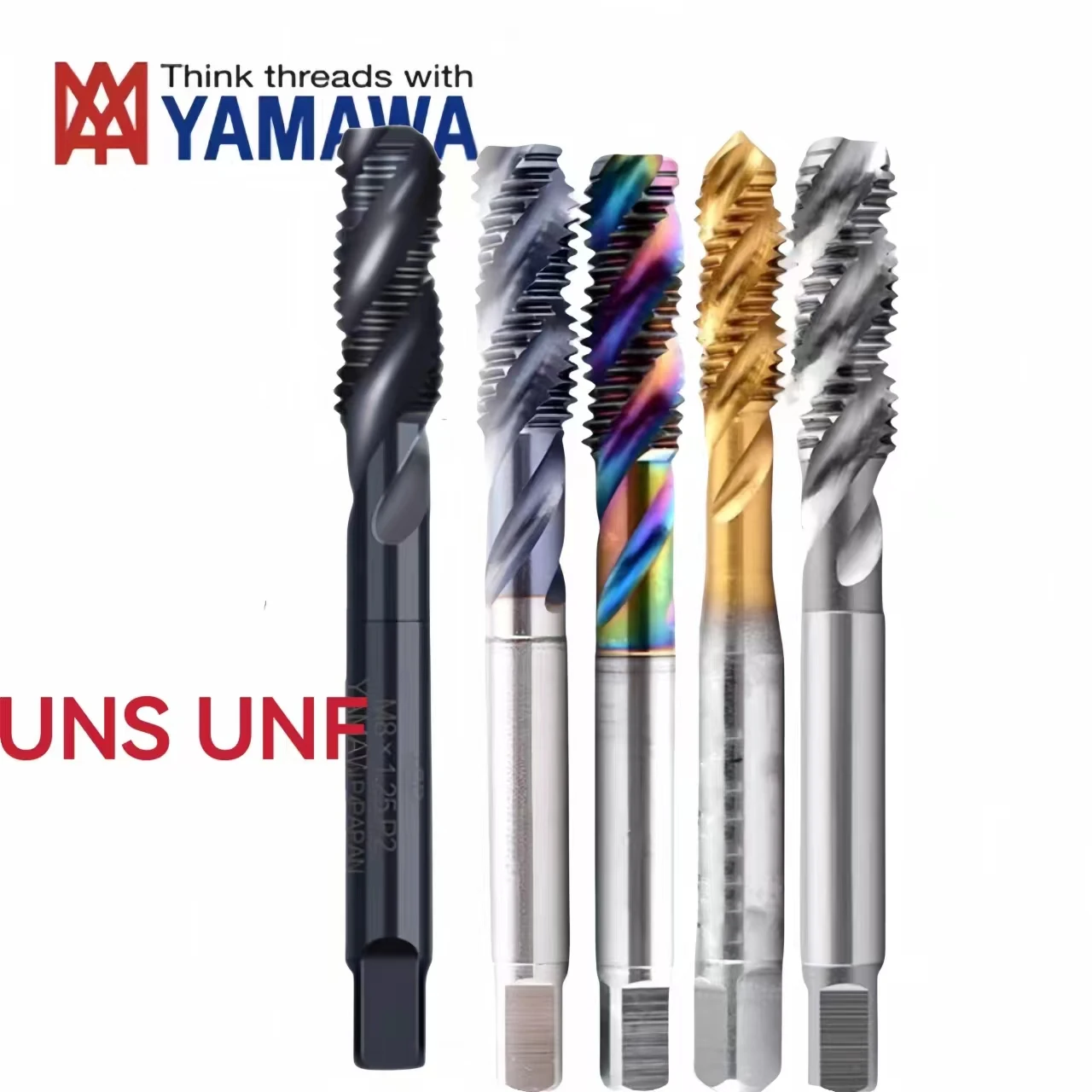 1PCS YAMAWA American  Spiral Fluted Tap UNS UNF 0-80 2-56 3/16-32 10-32 1/4 3/16  12-32 5-44 4-48 8-36 Fine Taps