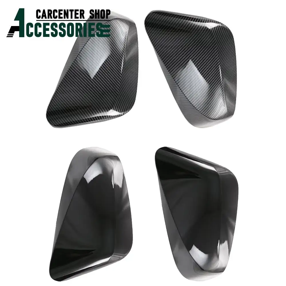 Glossy Black Door Rearview Mirror Covers ABS Carbon Fiber Black Fit For Lexus RX350 350h RX500h 2023