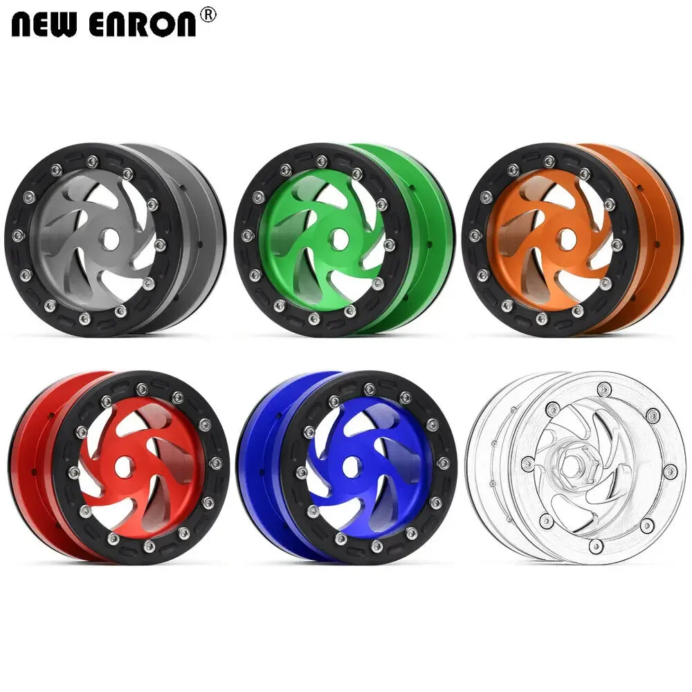 

NEW ENRON 4Pcs Aluminium 2.2" Beadlock Wheel Rim For 1/10 rc cars for adults Axial SCX10 II Wraith RBX10 Ryft