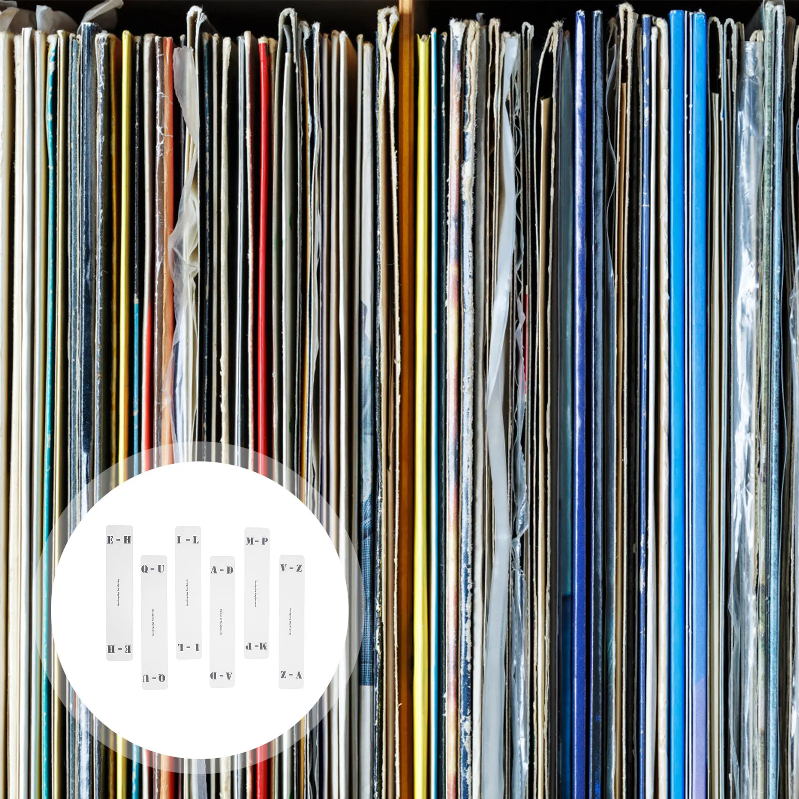 

6Pcs Cd Disc Divider Card Transparent Design High-End Classy Record Organizer Index Record Dividers Cd Disc Divider Card
