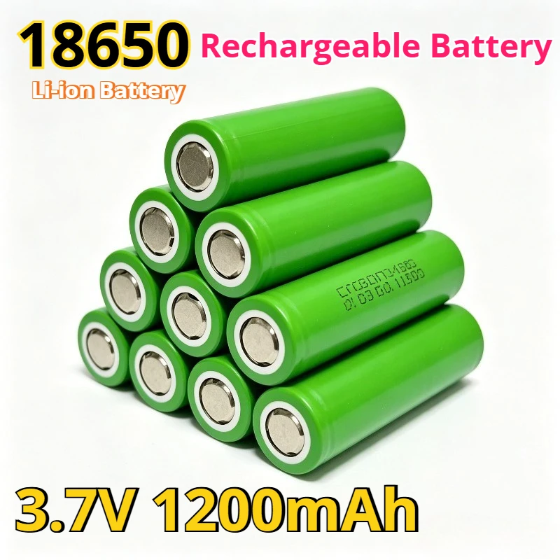 18650 Li-ion Battery 3.7V 1200mAh Flat Top Long Lasting Durable Rechargeable Battery Power for Electric RC Shaver Toothbrush