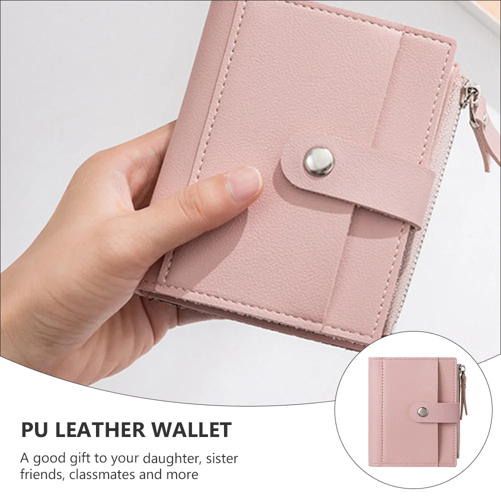 

1Pcs Short Wallet for Women PU Small Wallet with Multiple Card Slots and Coin Pocket Lightweight Compact Purse for Girls