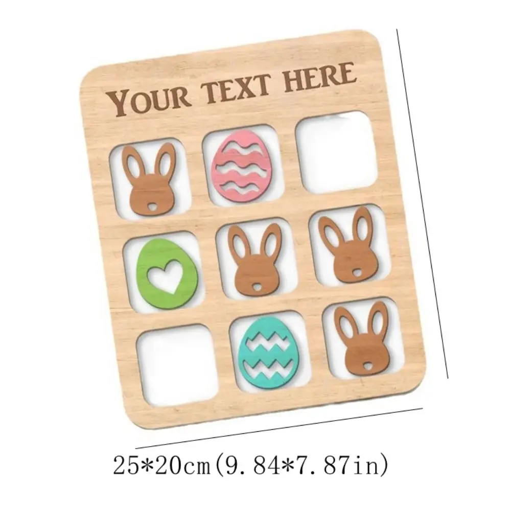 Juego de mesa Tic Tac Toe para 2 jugadores, juego de mesa interactivo para padres e hijos, juguetes Montessori Banny XO, tablero de ajedrez