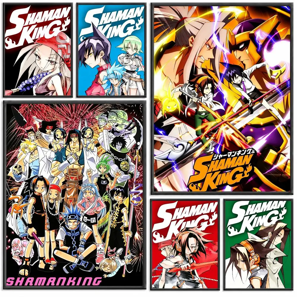 anime Shaman King anime Poster Modern PP Paper Wall Decorative for Cafe Office Bar Home Wall Decor Gift