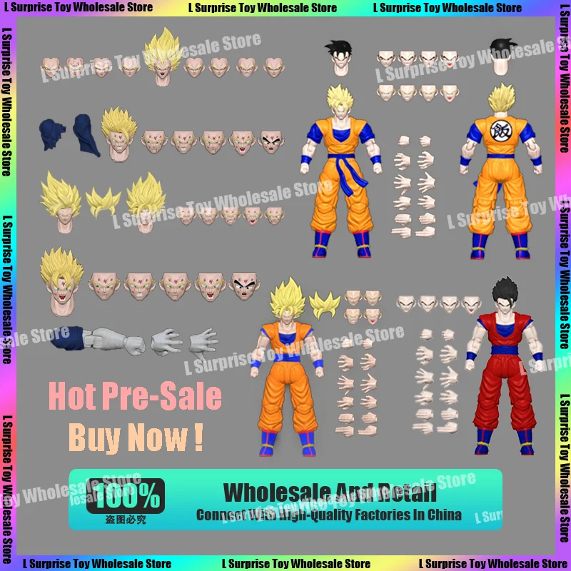 [Hot] Black Hole Dragon Ball SHF Super Saiyan SSJ4 Son Goku Son Gohan Vegeta Heads Accessories Anime Action Figures Models Toys