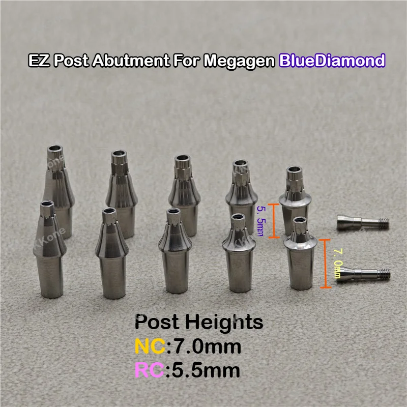 

10Sets EZ Post Abutment For Megagen BlueDiamond High Quality Dental Implant Restoration Tools