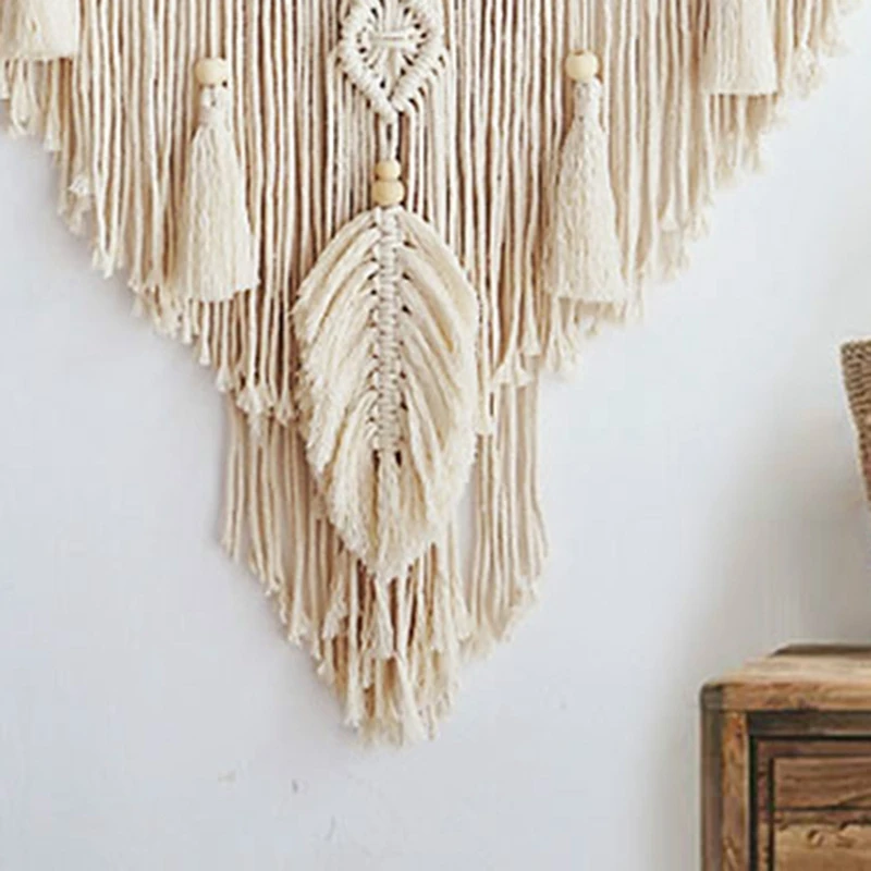 Nordic Bohemian Macrame Wall Hanging Tapestry Hand-Wovening Tassel Home Wall Decor Large Tapestry