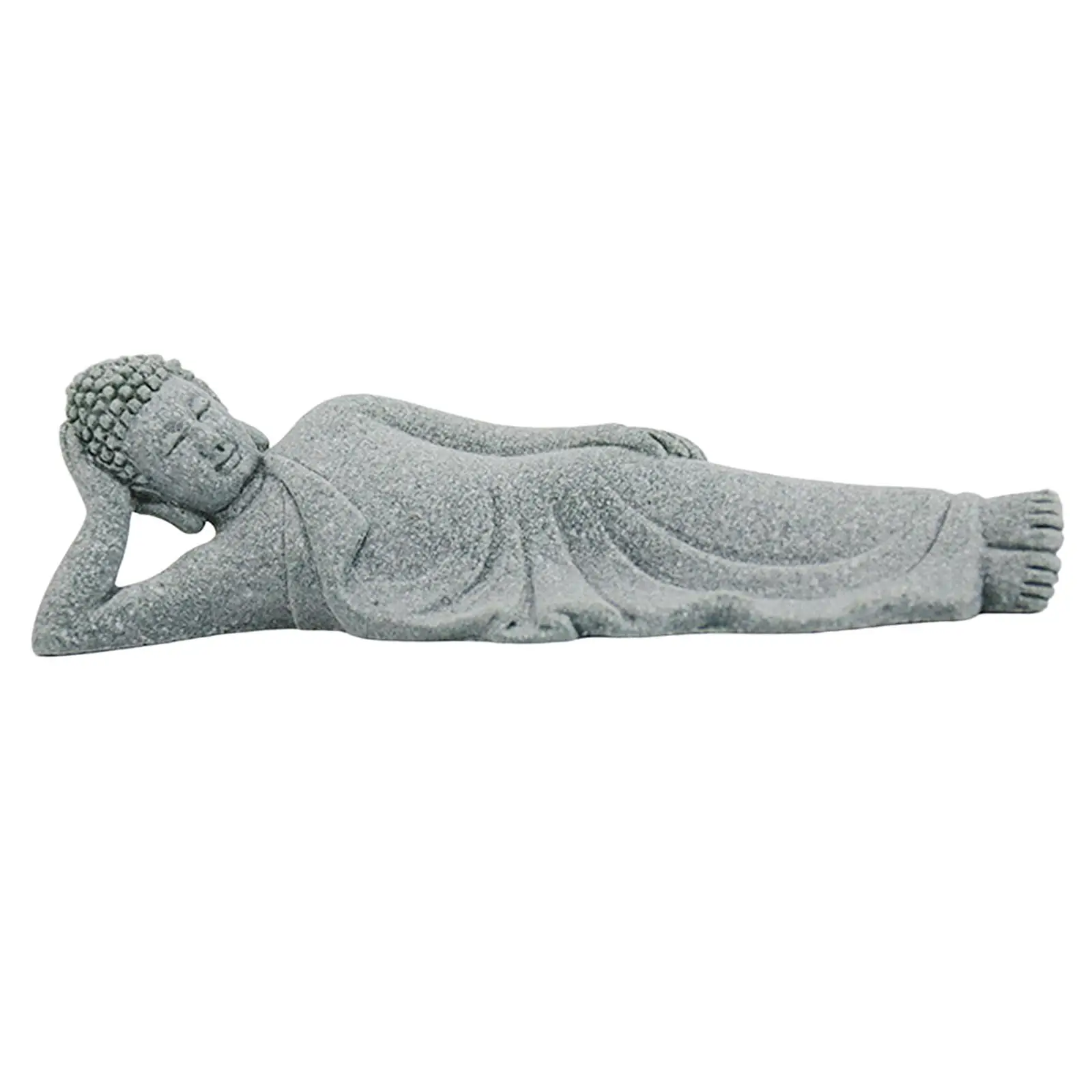 Sandstone Sculpture Meditating Figurines Yoga Studio Sleeping Buddha Statue