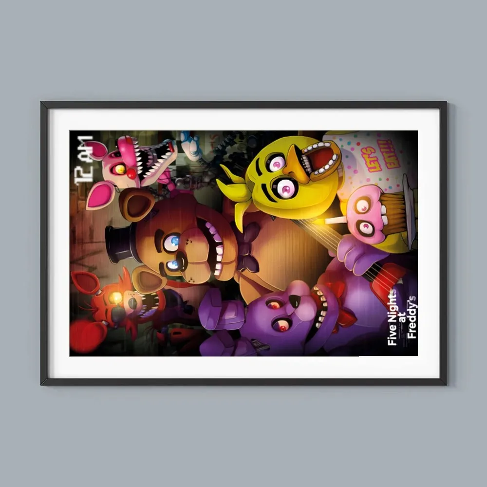 1pc Fnaf Poster Poster HD Posters Home Room Bar Cafe Decor Art Wall Painting Picture