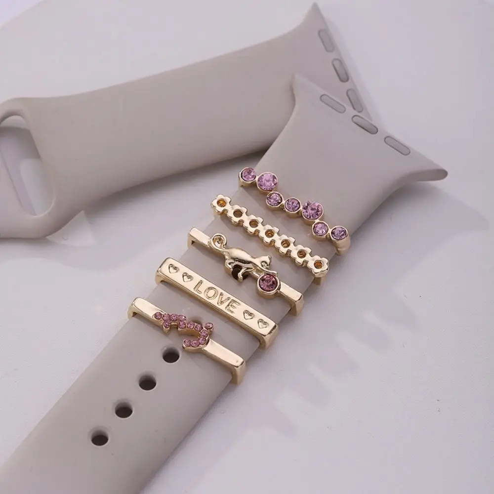 

Creative Metal Watch Band Ornament Diamond Brooch Wristbelt Charms Decorative Nail Strap Accessories