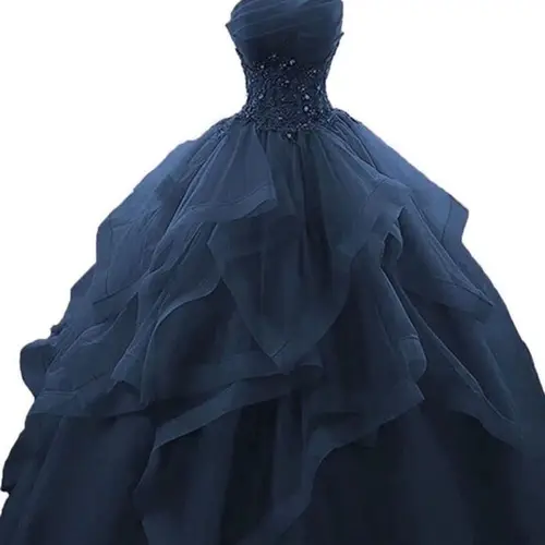 Imagen 2 del producto 2026 Vestido de novia bordado sin tirantes para mujer, vestido de novia a la moda, nuevo estilo, falda abombada sin tirantes para banquete coreano adelgazante