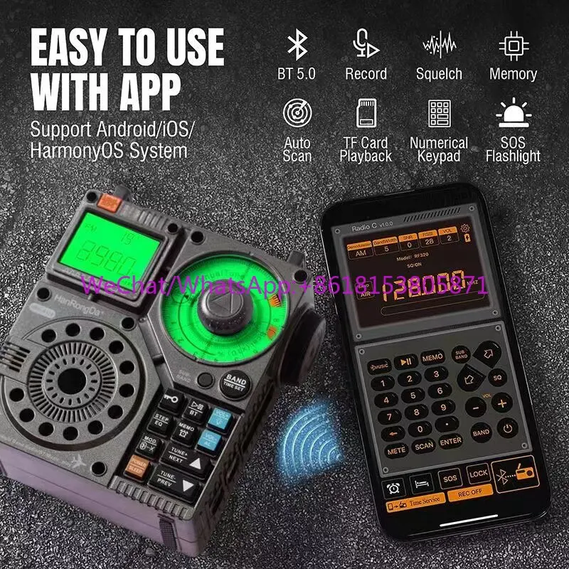 Aviation full-band radio card stereo 5W speaker hand remote control radio
