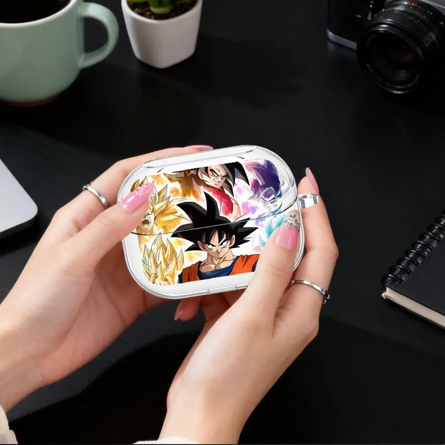 Clear Earphone Cases Cover With Hook Case For Samsung Galaxy Buds 4Pro Live 2Pro 4 Pro 3Pro 3 FE 2 Super Saiyan S-Son Gokus view 2