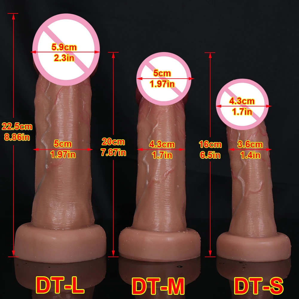 Huge Realistic Dildos for Women Silicone Beginner Dildo with Strong Suction Cup Hands-Free Play for Adult Sex Masturbator G Spot