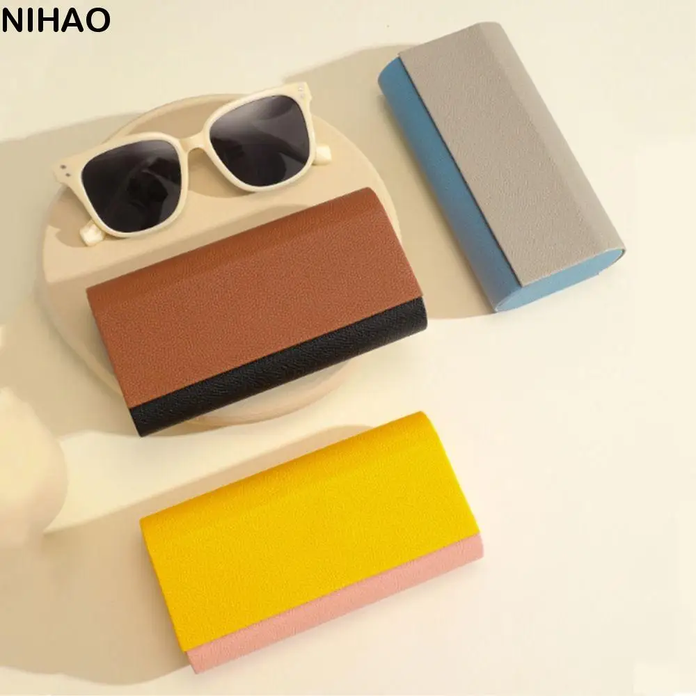 

Portable Eyeglasses Protective Case Large Capacity Flocking Inside Hard Eyewear Protector Magnetic Buckle Anti-Pressure