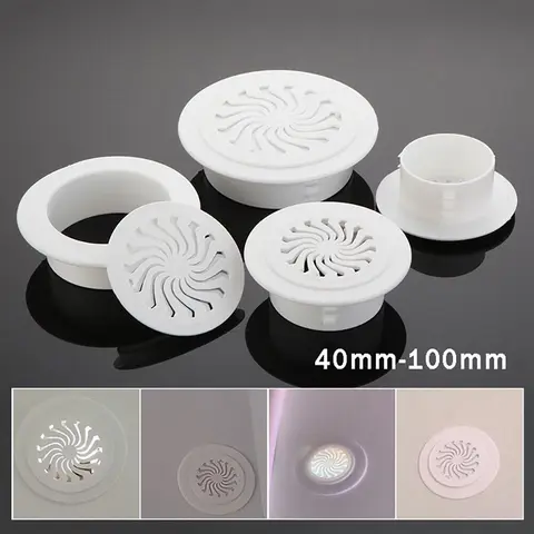 40-100mm 에어컨 구멍 커버 먼지 플러그 플라스틱 커버 Rosettes 커버 환기 그릴 벽 구멍 장식 커버