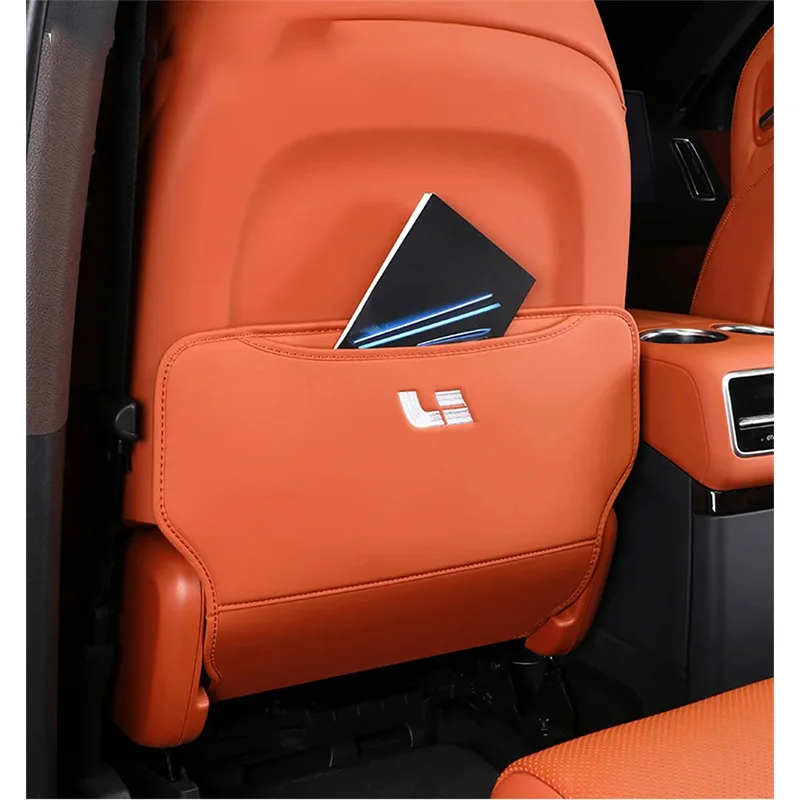 For Li Lixiang L7 L8 L9 2022 2023 Car PU Leather Anti Kick Mat Pad Anti-kick Protector Mats Seat Back Protector Auto Accessories