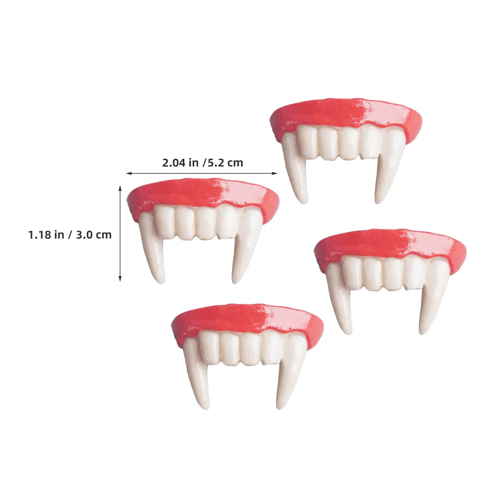 4 Pcs Resin Tooth Decoration Fake Fangs Zombie for Cosplay Cap Vampire Accessories Kids Halloween Teeth Costumes
