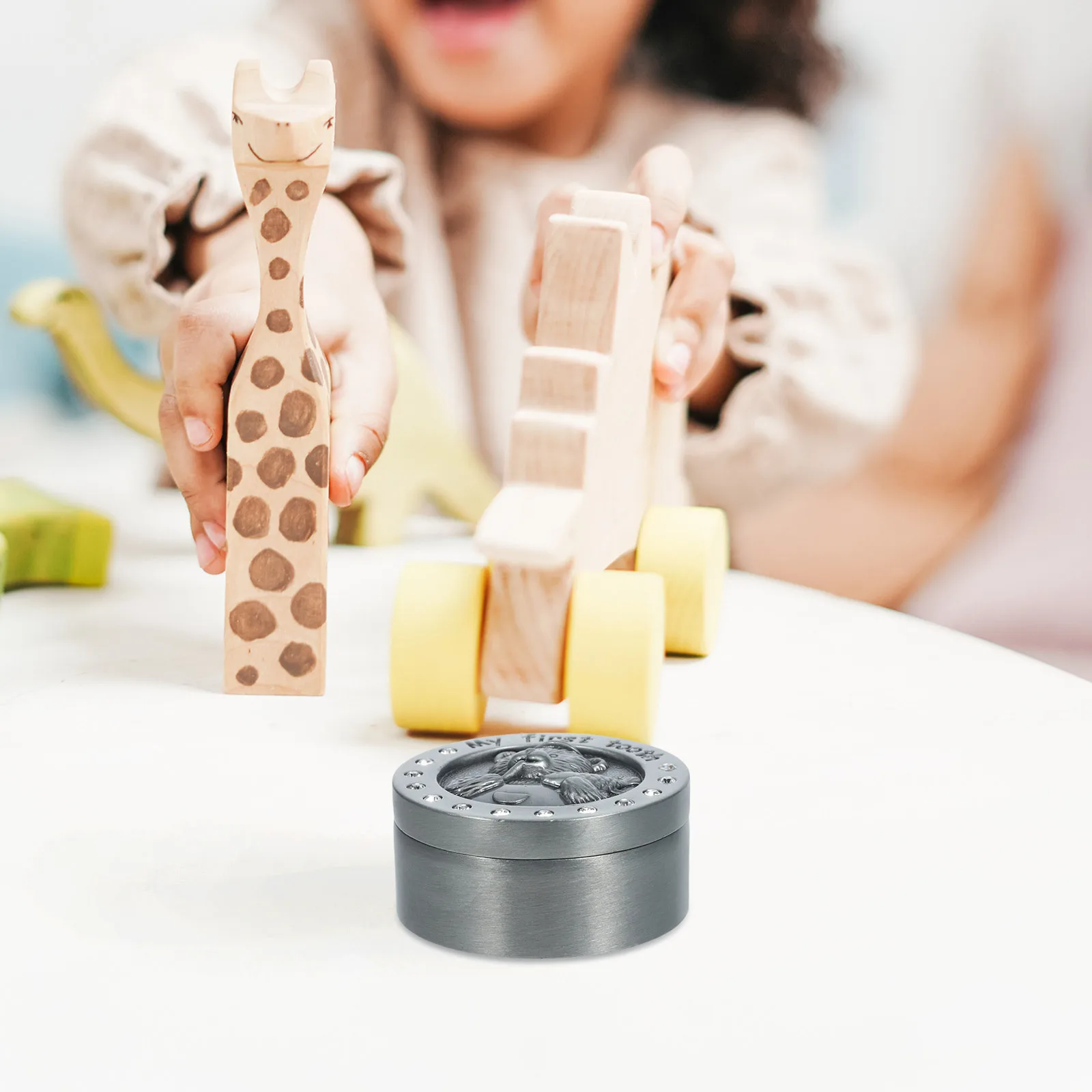 

Baby First Tooth Organizer Pattern Storage Box Keepsake Holder for Longterm Memory Saving First Tooth Box