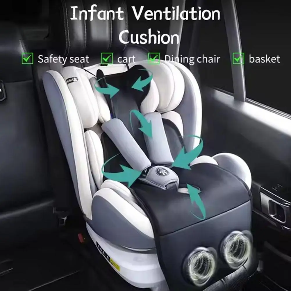 

Summer Ice Silk Single Seat Ventilated Car Seat Cushion Massage/fan Seat Pad Cooling With Cushion Car I9M2
