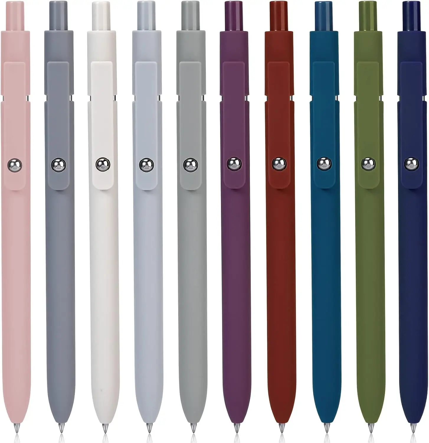 

Быстросохнущие чернильные ручки Zanshi Morandi в стиле ретро, 10 шт., выдвижные гелевые ручки 0,5 мм, тонкие шариковые гелевые ручки, подходят для дневников школы, дома и офиса, различные цвета ретро, черные заправки