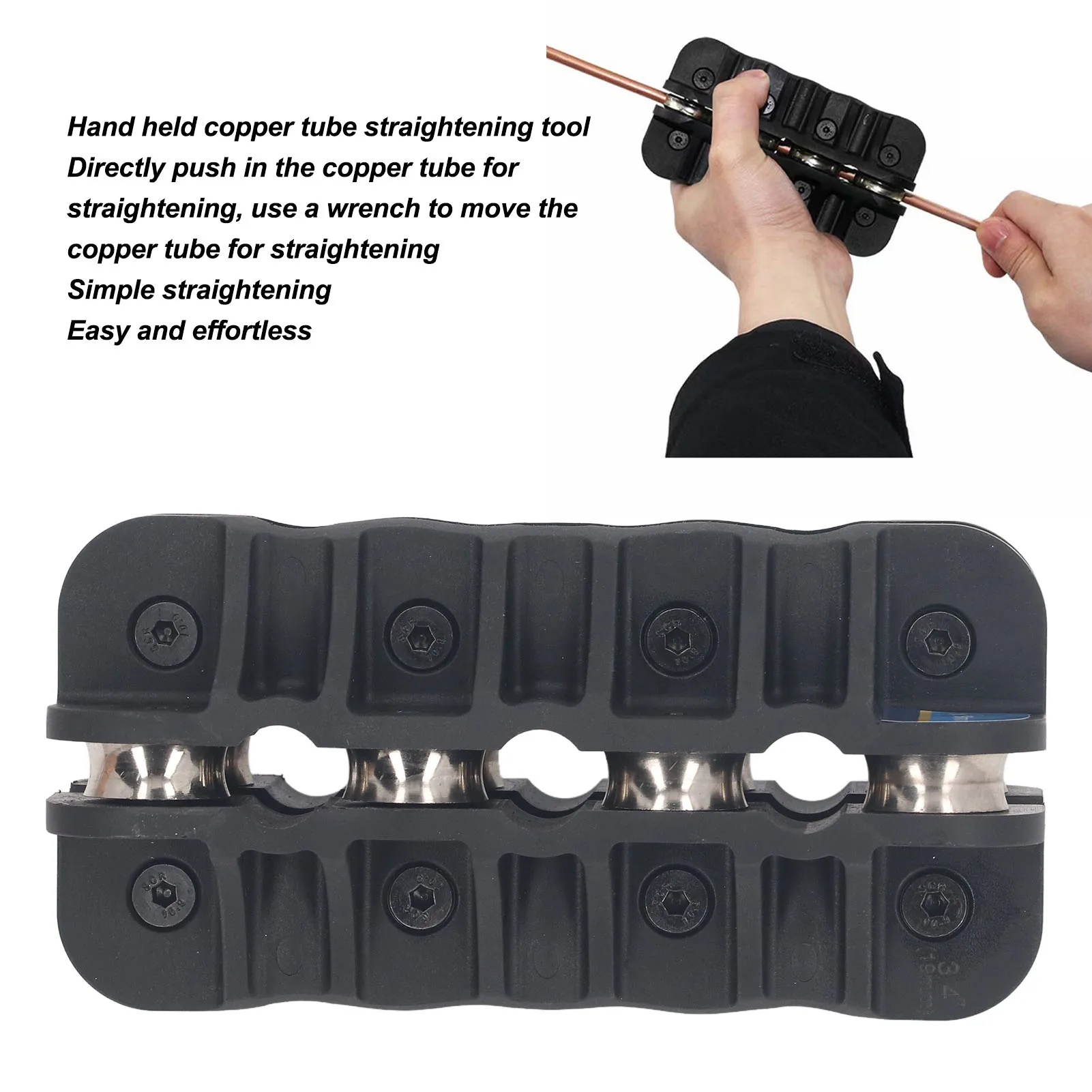 Handheld Tube Straightener 3/4in 19mm Handheld Tubing Straightener Universal Pipe Straightening Tool for Fuel Lines
