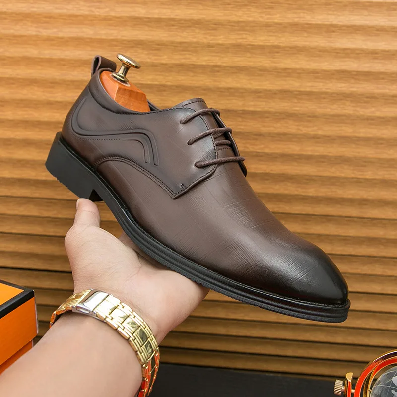 

New men's shoes, large-sized office casual shoes, business formal leather shoes