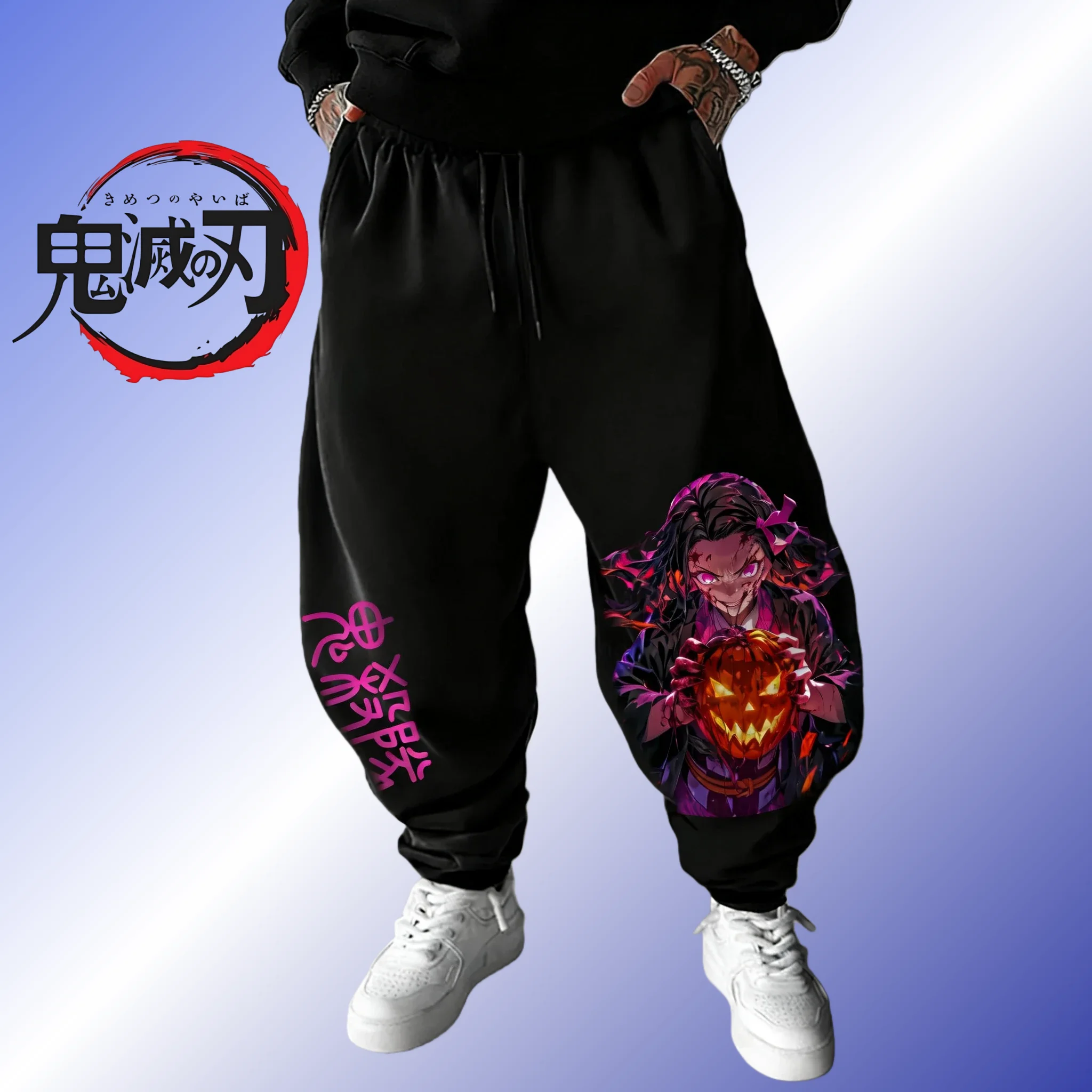 

Demon Slayer Halloween Men's Sweatpants 2025 Autumn_Winter New Kamado Nezuko Anime Printed Hip Hop Loose Casual Fashion Pants