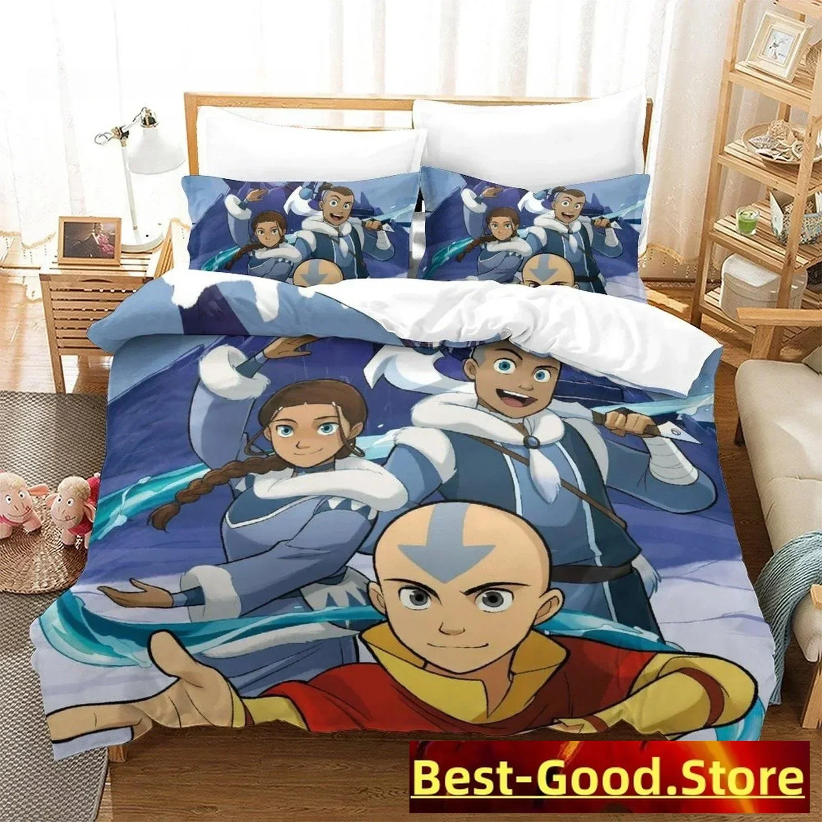 

3d Print Anime Avatar The Last Airbender Bedding Set Single Twin Full Queen King Size Bed Set Adult Kid Bedroom Duvetcover Sets