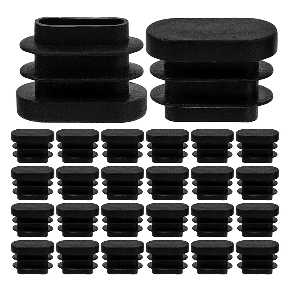 

30pcs Oval Plastic Table Chair Foot Caps PE Leg Protectors Floor Protection Replacement Feet for Furniture Covers