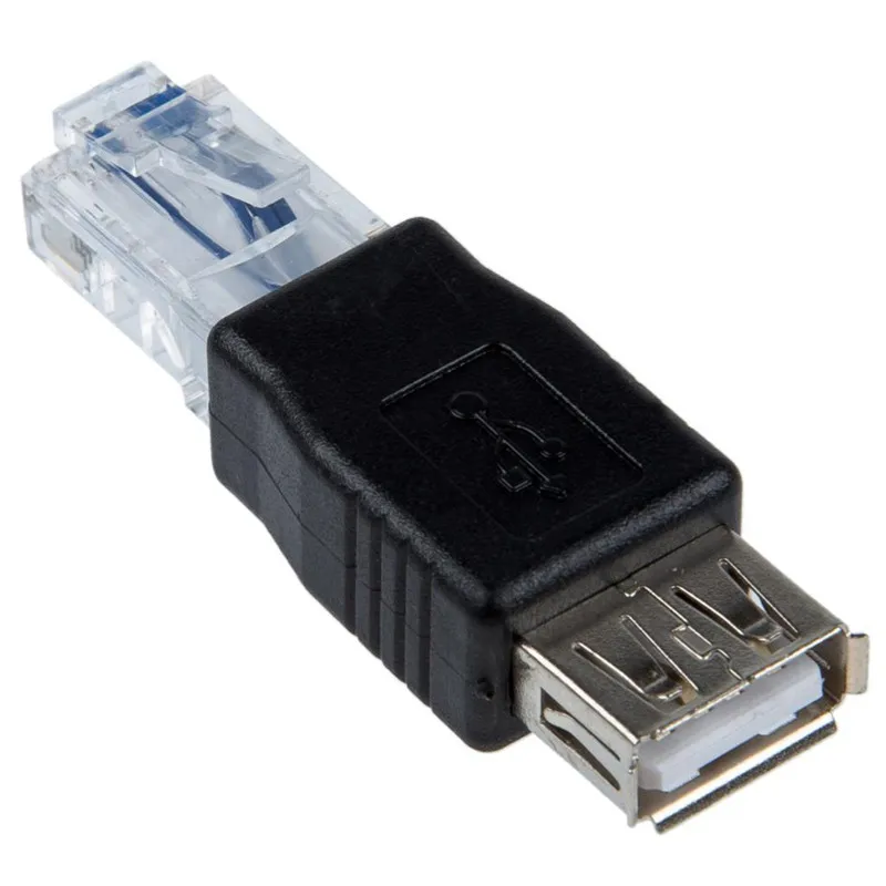 USB نوع أنثى إلى إيثرنت الإنترنت RJ45 ذكر محول شبكة قابس مهايئ المقبس