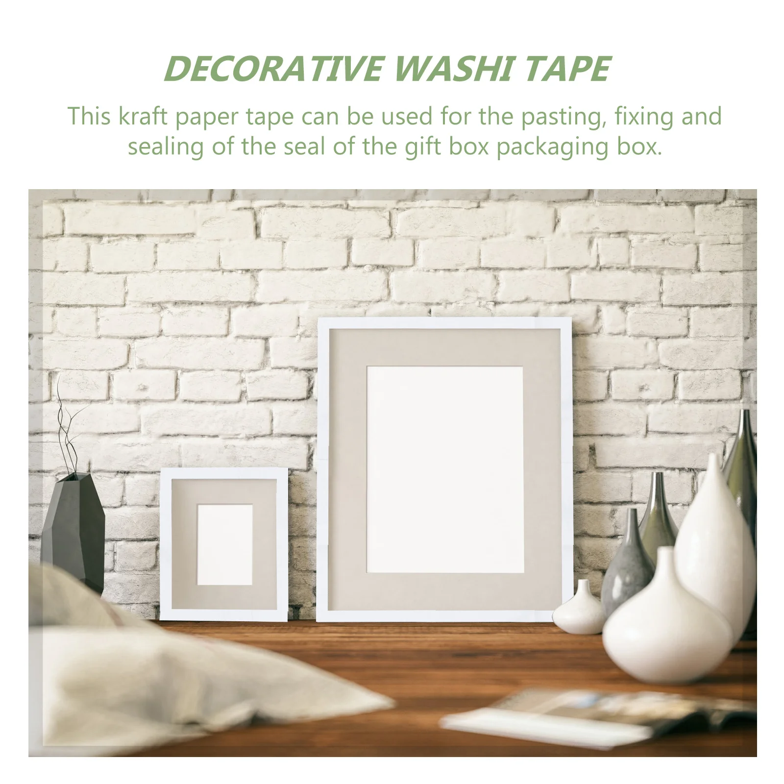 5 pcs Kraft Paper Tape Eco-Friendly Strong Adhesive Waterproof For Sealing Boxes Packaging Transport Craft Diy Scrapbooking