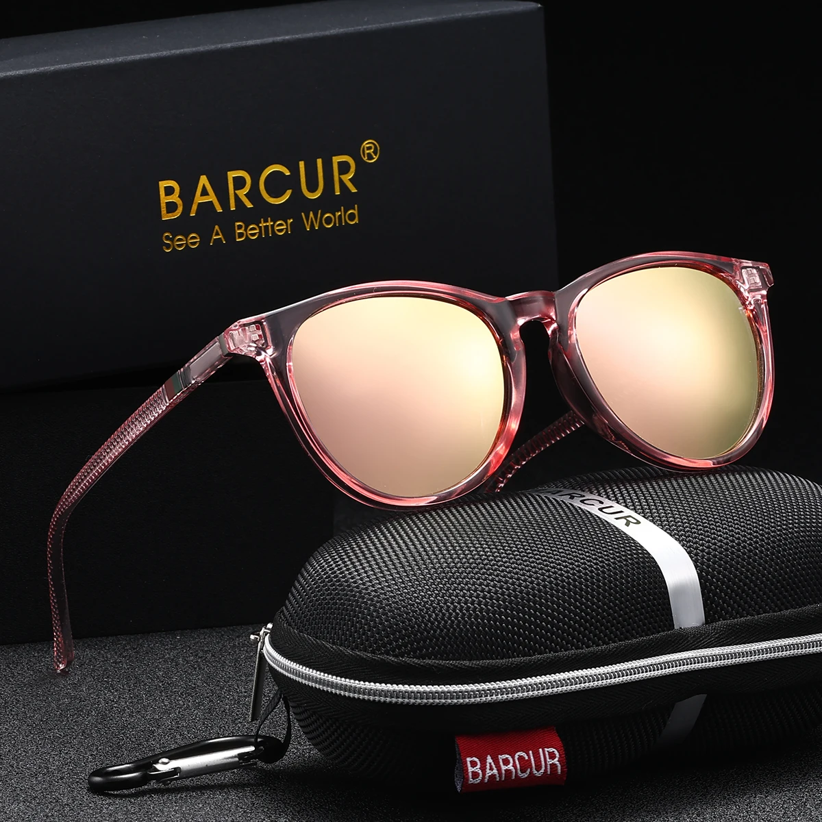 

BARCUR, 1 шт., женские поляризационные солнцезащитные очки, оправа «кошачий глаз», проверка вождения в путешествиях, мужские очки для прогулок, путешествий, фотографии, пешего туризма