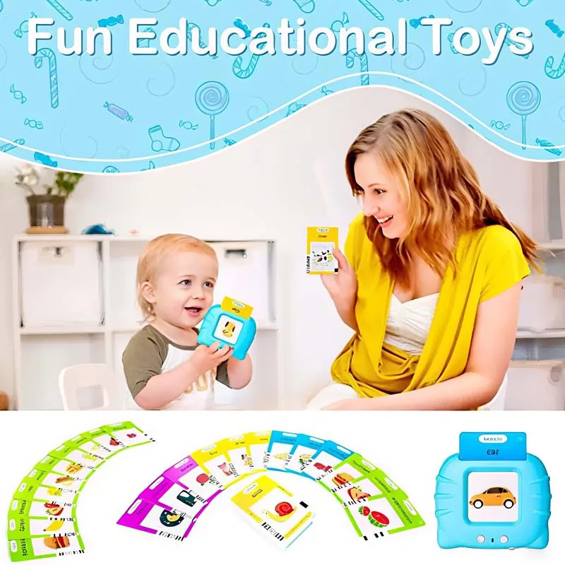 بطاقات فلاش ناطقة على شكل قطة ألعاب تعليمية مبكرة للأطفال الأولاد والبنات ما قبل المدرسة تعلم آلة القراءة هدية تفاعلية للأطفال #5