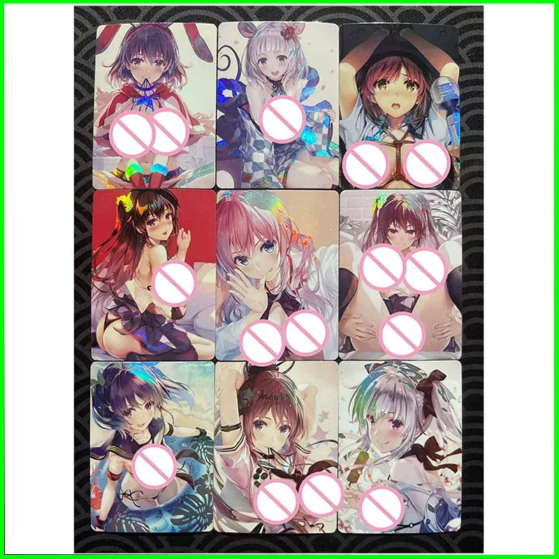 

Anime Characters DIY Collectible Cards Haruno Sakura Inori Minase Laser Flash Cards Boy Game Toys Christmas Birthday Presents