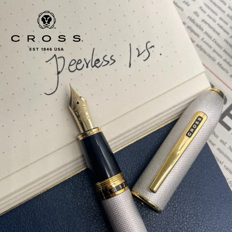 

Оригинальная перьевая ручка CROSS Classic Century 125, перо из 18-каратного золота, вращающийся корпус с резьбой, роскошная офисная ручка для делового письма