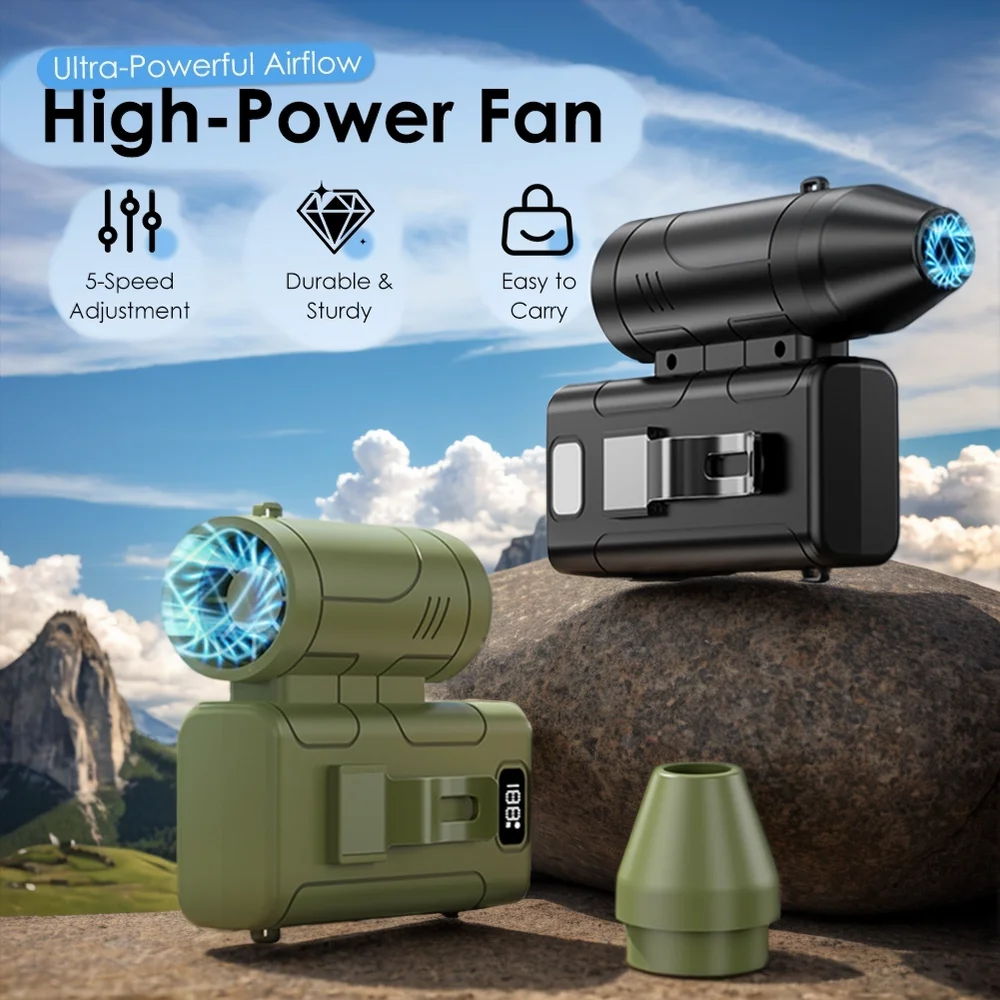 

Violent Fan 880000RPM Powerful Air Blower Vacuum Dust Cleaner Type-C Charging Strong Winds 52m/s Brushless Turbo Jet Blower