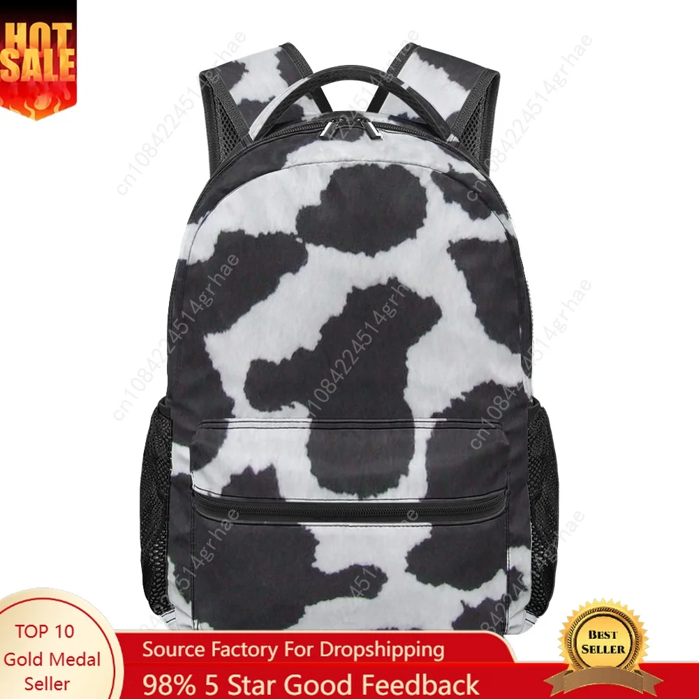 Cow Printed All-over Print Student Backpack Custom Casual Suitable for Travel and Camping Lightweight, and Easy To Clean