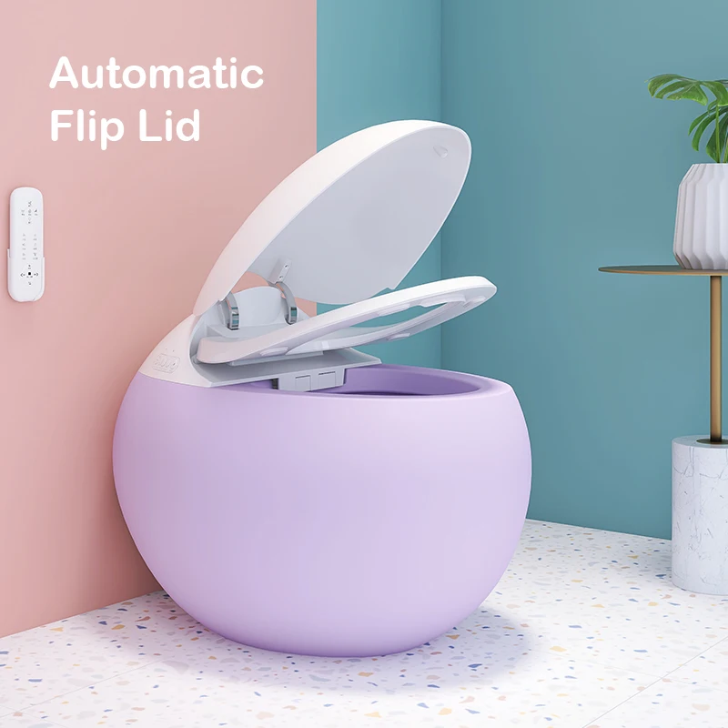 Modern Tankless Automatic Sanitary Ware One Piece Egg Shaped Wifi Intelligent Control Wc Smart Toilet With Heated Seat