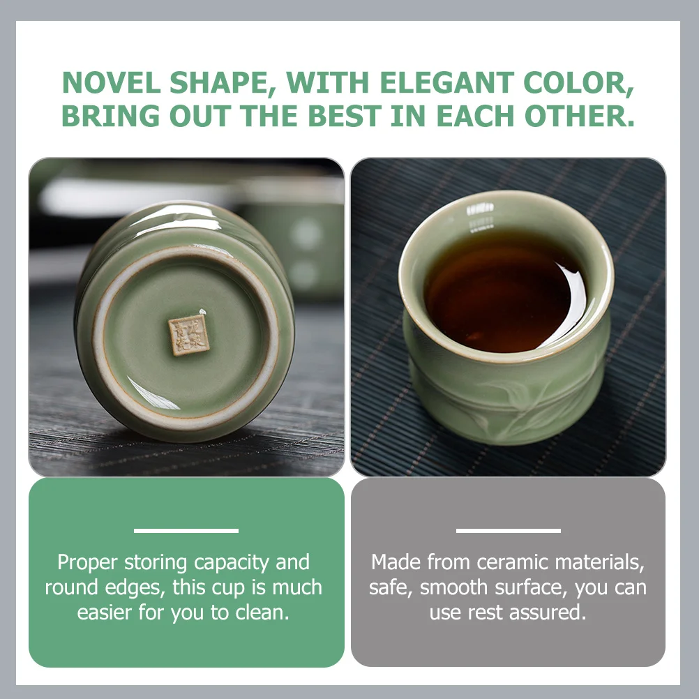 

4 шт. керамические чашки для чая, чайная посуда, ретро-декор, аксессуар для воды, декоративная маленькая чайная чашка, бытовая