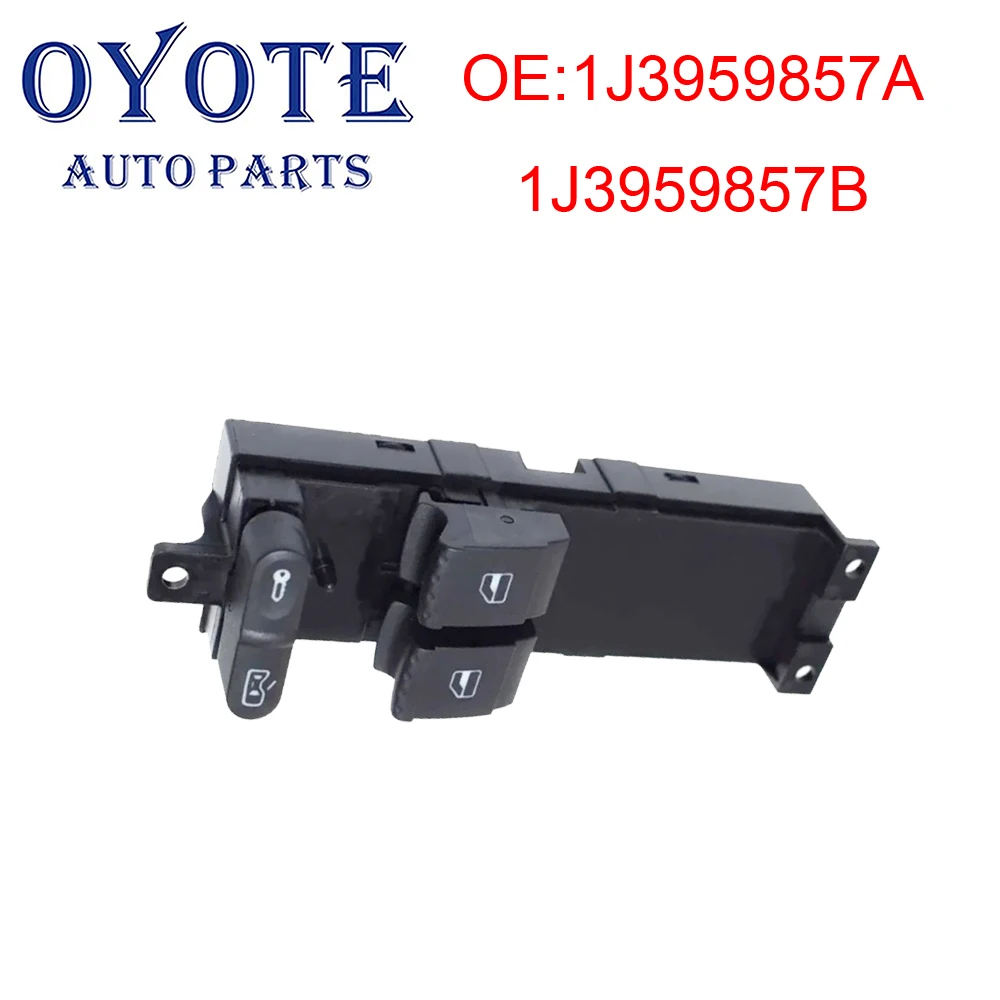 OYOTE 1J3959857A 1J3959857B Power Window Switch Control Lifter Button For Volkswagen VW Golf 4 Passat Bora Seat Leon Toledo