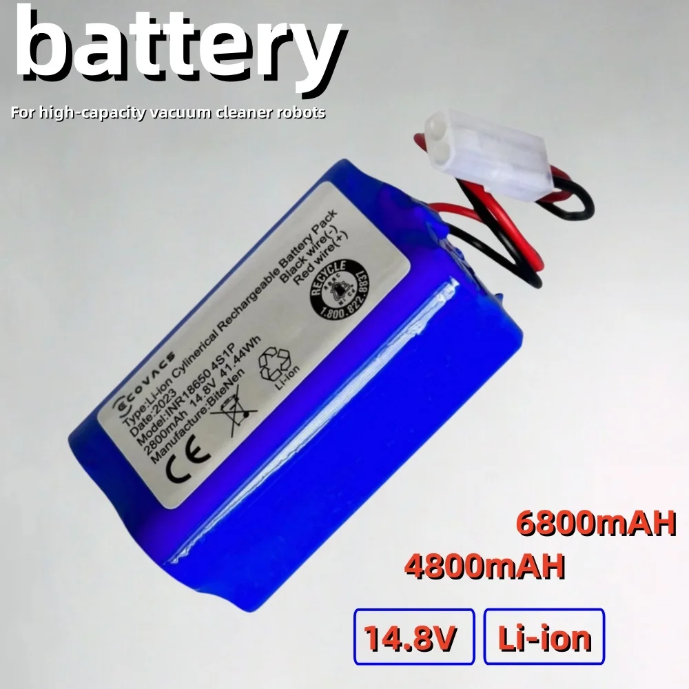 14.4V 4800mAh Li-ion Battery Applicable Xiaomi MIJIA Mi Robot Vacuum Cleaner Basic G1 MJSTG1,SKV4136GL H18650CH R30 R35