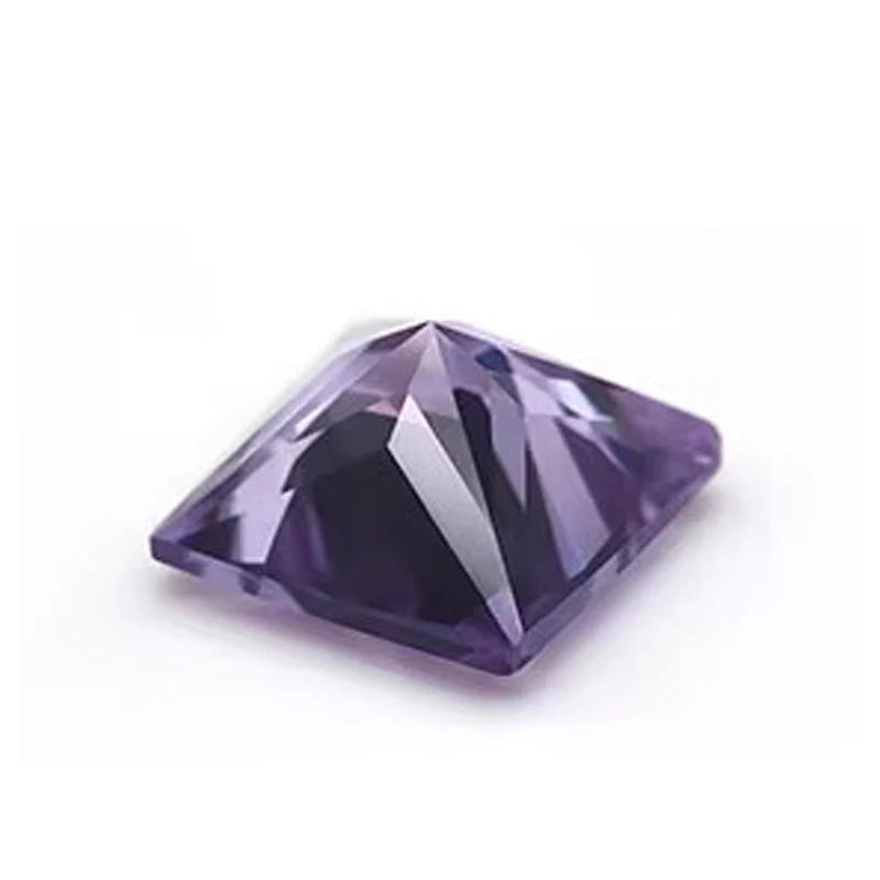 Synthetische korund Alexandrite kleurverandering 10x10 mm (1 stuk) Princess Square losse edelsteen